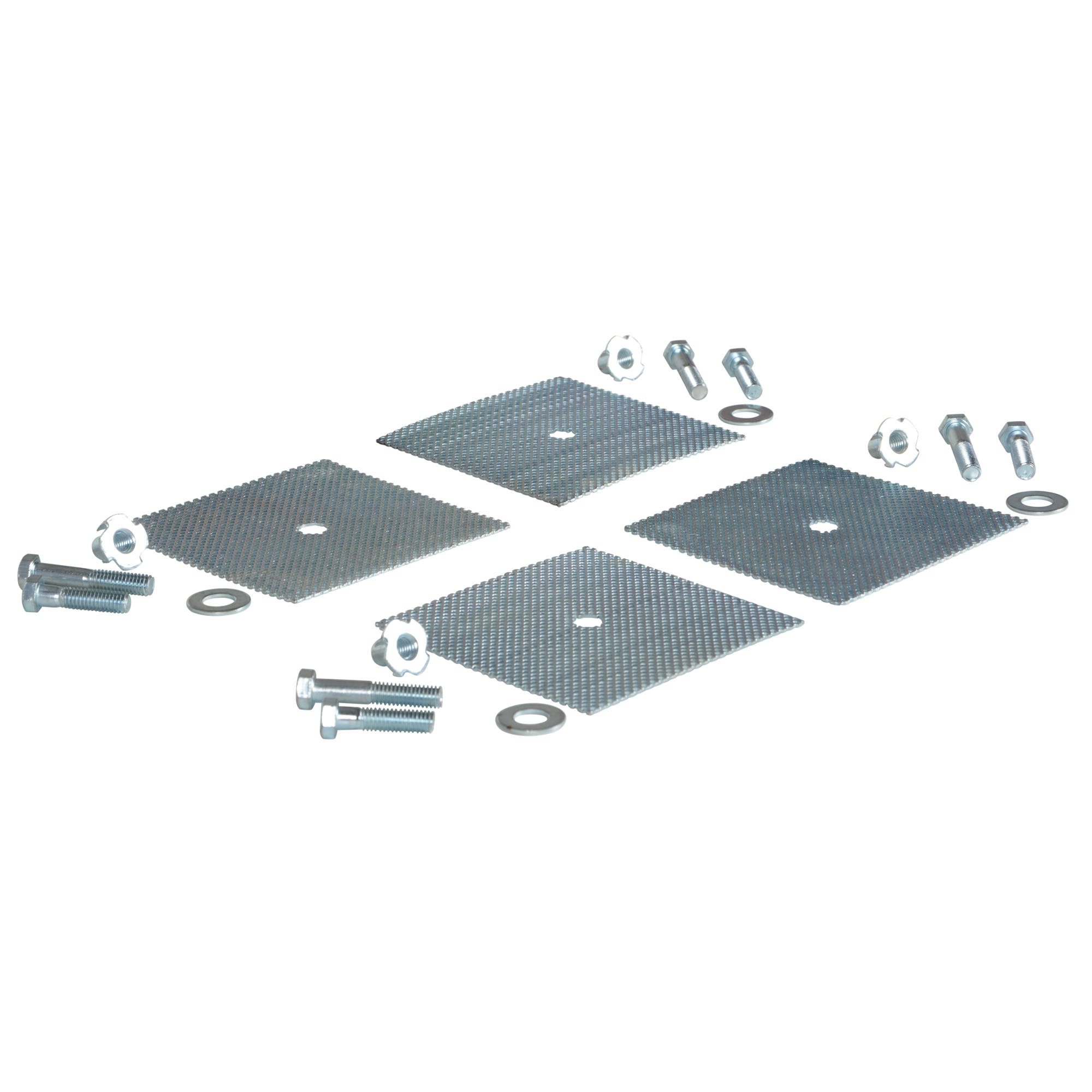 Vestil Plastic Speed Bump with 4 Holes Glue Down Hardware Kit 9 In. x 5 In. x 4 In. Silver